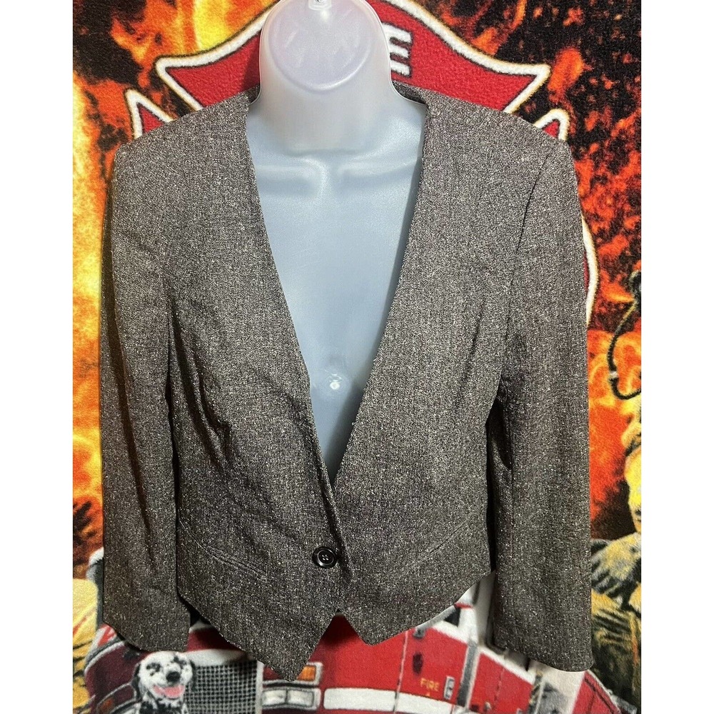 Worthington Womens Blazer Brown‎ Tweed Size Small New With Tags